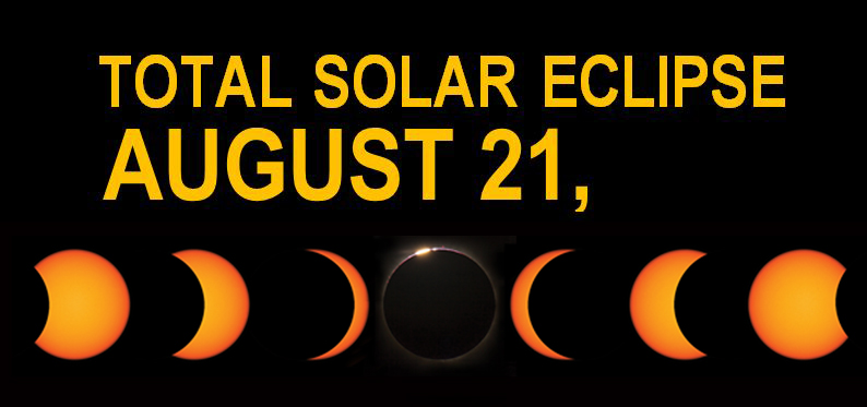 image depicting stages of the August 21, 2107, solar eclipse.
