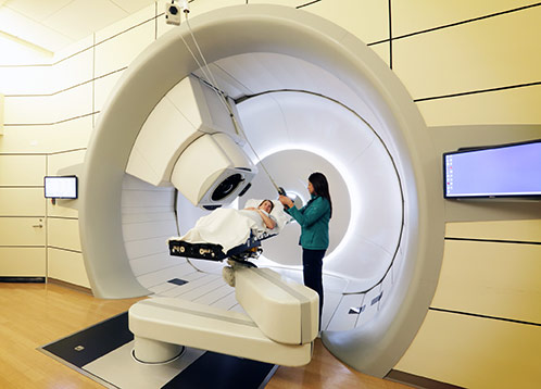 picture of patient being prepared for proton radiotherapy