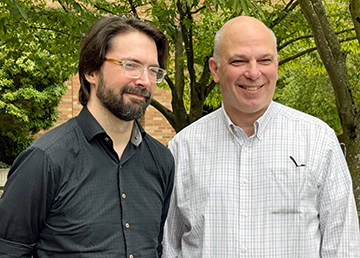 picture of Jeffrey Herron, left, and Jeffrey Ojemann, both in neurological surgery at UW Medicine