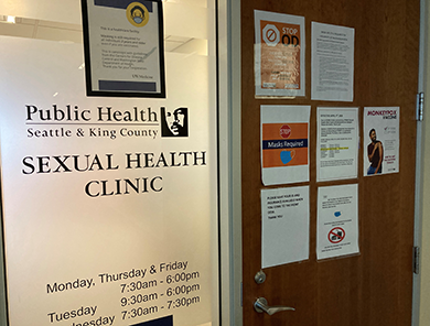 picture of the Sexual Health Clinic entryway at Harborview Medical Center