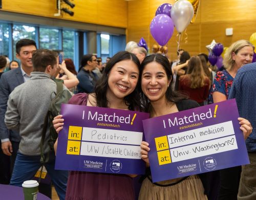 Two students at Match Day