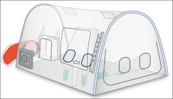 schematic of the prototype infection-control device