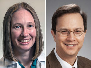 pictures of UW Medicine researchers Kelly Paulson and Paul Nghiem
