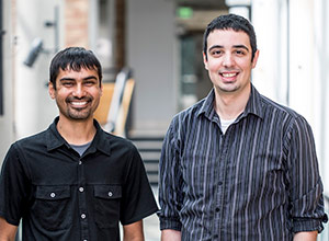 picture of UW PupilScreen collaborators Shwetak Patel, left, and Alex Mariakakis.