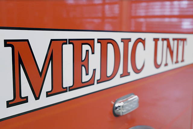 picture of the side of a Medic One ambulance