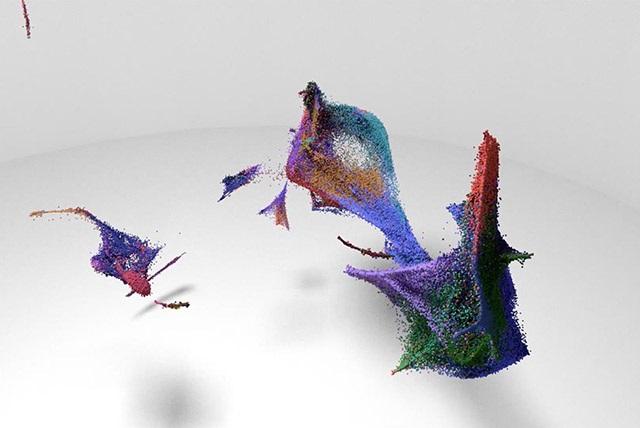 Data visualization of 3D abstraction of single cells from mouse central nervous system