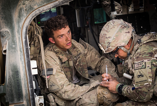 picture of servicemember receiving care after exposure to a combat blast