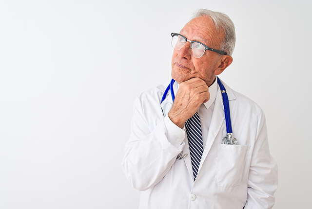 picture of older white male physician