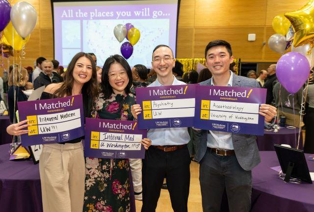 Four of the UW School of Medicine Match Day celebrants in Seattle share their residency match results.
