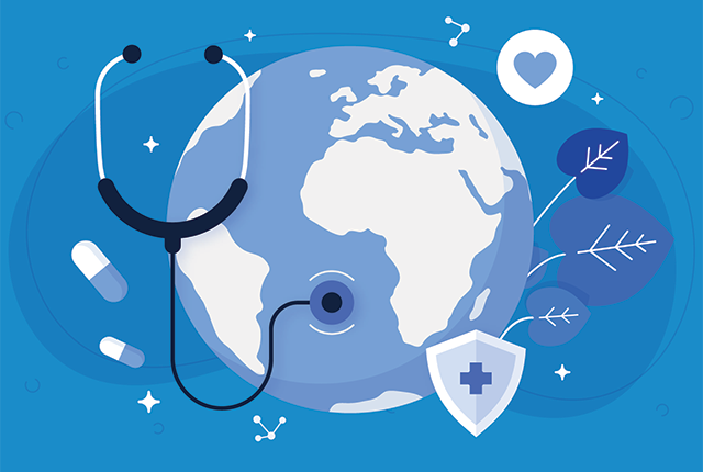 illustration referencing global health