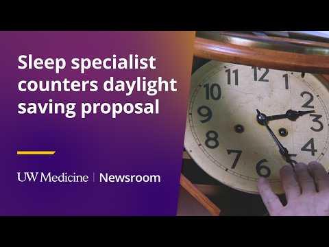 This is the image for Sleep specialist counters daylight saving proposal video
