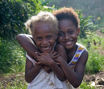 Two girls from Vanuatu